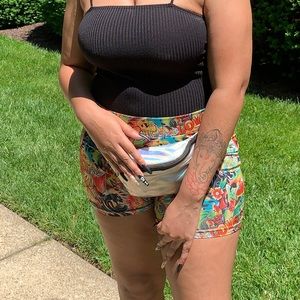 Graffiti print shorts